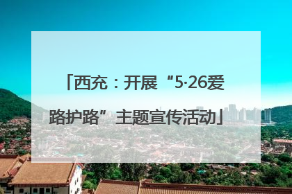 西充：开展“5·26爱路护路”主题宣传活动