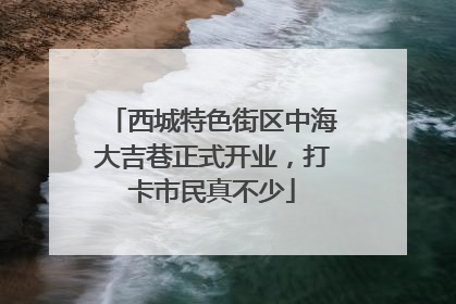 西城特色街区中海大吉巷正式开业，打卡市民真不少