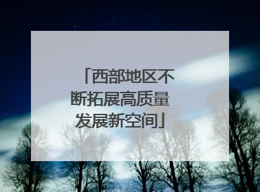 西部地区不断拓展高质量发展新空间