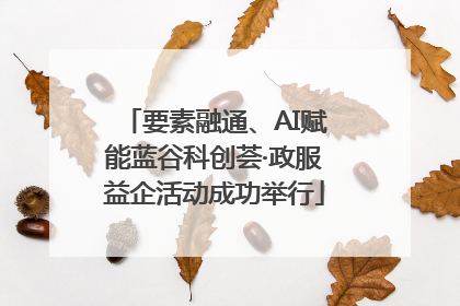 要素融通、AI赋能蓝谷科创荟·政服益企活动成功举行