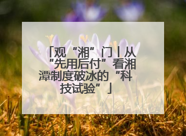 观“湘”门丨从“先用后付”看湘潭制度破冰的“科技试验”