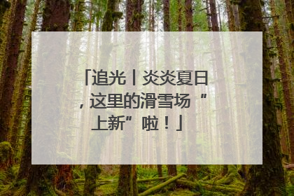 追光丨炎炎夏日，这里的滑雪场“上新”啦！