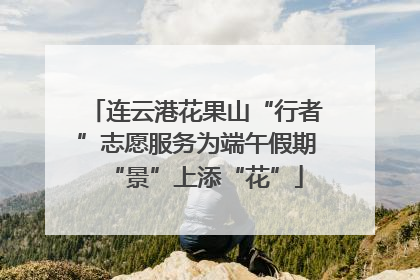 连云港花果山“行者”志愿服务为端午假期“景”上添“花”