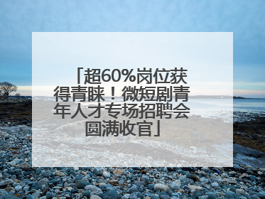 超60%岗位获得青睐！微短剧青年人才专场招聘会圆满收官