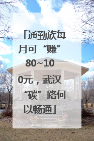 通勤族每月可“赚”80~100元，武汉“碳”路何以畅通