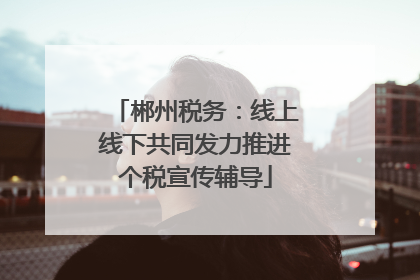 郴州税务：线上线下共同发力推进个税宣传辅导