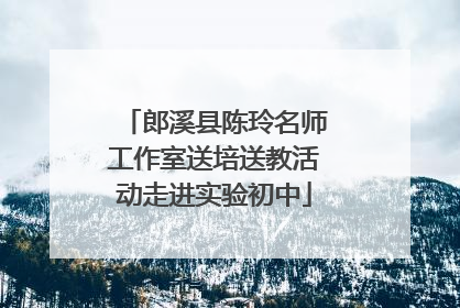 郎溪县陈玲名师工作室送培送教活动走进实验初中