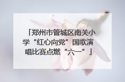 郑州市管城区南关小学“红心向党”国歌演唱比赛点燃“六一”