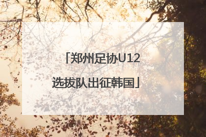 郑州足协U12选拔队出征韩国