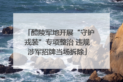 醴陵军地开展“守护戎装”专项整治 违规涉军招牌当场拆除