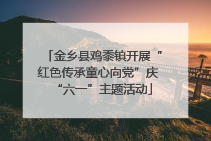金乡县鸡黍镇开展“红色传承童心向党”庆“六一”主题活动