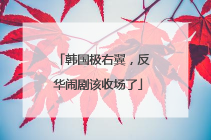 韩国极右翼，反华闹剧该收场了