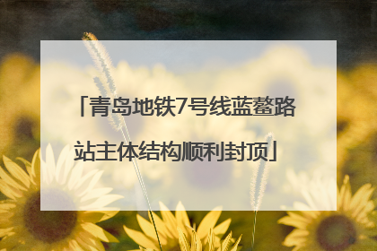 青岛地铁7号线蓝鳌路站主体结构顺利封顶