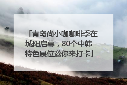 青岛尚小咖咖啡季在城阳启幕，80个中韩特色展位邀你来打卡