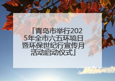 青岛市举行2025年全市六五环境日暨环保世纪行宣传月活动启动仪式