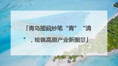 青岛援藏妙笔“青”“清”，绘就高原产业新图景