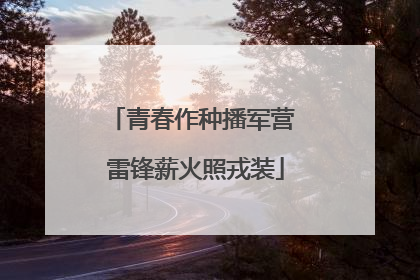 青春作种播军营 雷锋薪火照戎装