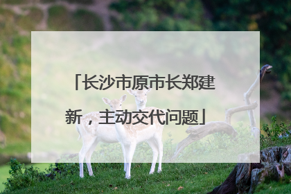 长沙市原市长郑建新，主动交代问题
