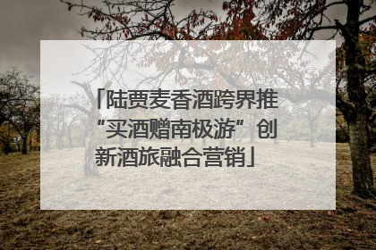 陆贾麦香酒跨界推“买酒赠南极游”创新酒旅融合营销