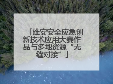 雄安安全应急创新技术应用大赛作品与多地资源“无缝对接”