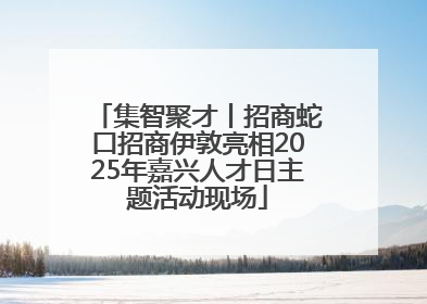 集智聚才丨招商蛇口招商伊敦亮相2025年嘉兴人才日主题活动现场