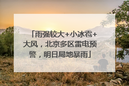 雨强较大+小冰雹+大风，北京多区雷电预警，明日局地暴雨