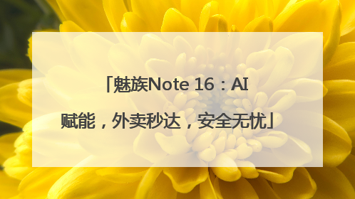 魅族Note 16：AI赋能，外卖秒达，安全无忧