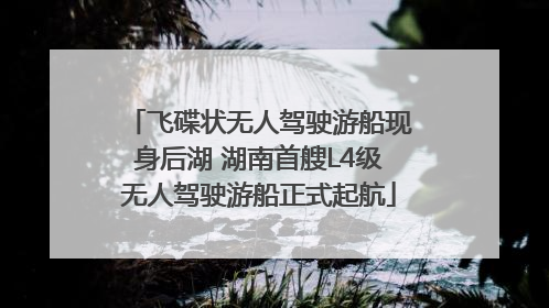 飞碟状无人驾驶游船现身后湖 湖南首艘L4级无人驾驶游船正式起航