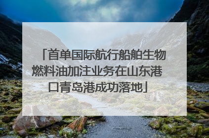 首单国际航行船舶生物燃料油加注业务在山东港口青岛港成功落地
