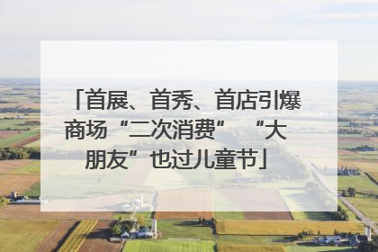 首展、首秀、首店引爆商场“二次消费” “大朋友”也过儿童节