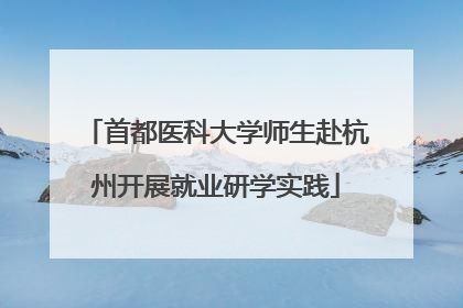 首都医科大学师生赴杭州开展就业研学实践