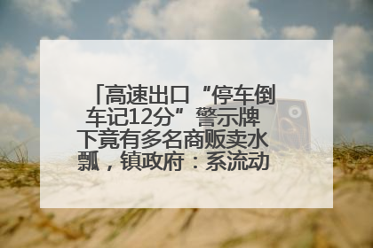 高速出口“停车倒车记12分”警示牌下竟有多名商贩卖水瓢，镇政府：系流动摊位，已多次劝离