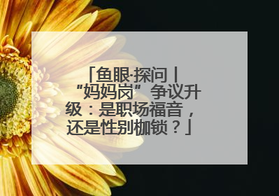 鱼眼·探问丨 “妈妈岗”争议升级：是职场福音，还是性别枷锁？