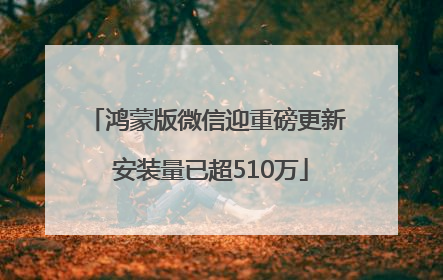 鸿蒙版微信迎重磅更新 安装量已超510万