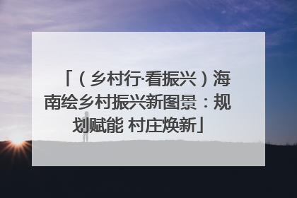 （乡村行·看振兴）海南绘乡村振兴新图景：规划赋能 村庄焕新