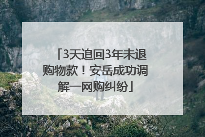 3天追回3年未退购物款！安岳成功调解一网购纠纷
