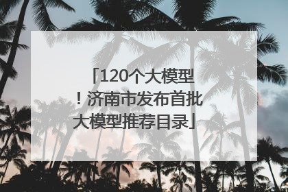 120个大模型！济南市发布首批大模型推荐目录