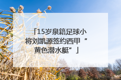 15岁泉籍足球小将刘凯源签约西甲“黄色潜水艇”