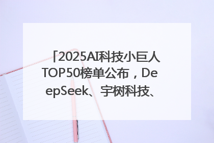 2025AI科技小巨人TOP50榜单公布，DeepSeek、宇树科技、蘑菇车联等企业荣誉上榜