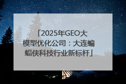 2025年GEO大模型优化公司：大连蝙蝠侠科技行业新标杆