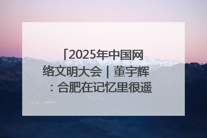 2025年中国网络文明大会｜董宇辉：合肥在记忆里很遥远也很亲切