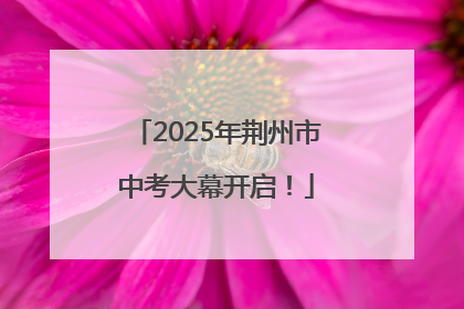 2025年荆州市中考大幕开启！