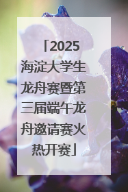 2025海淀大学生龙舟赛暨第三届端午龙舟邀请赛火热开赛