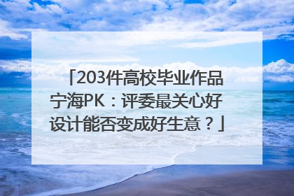 203件高校毕业作品宁海PK：评委最关心好设计能否变成好生意？