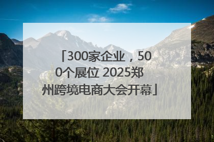 300家企业，500个展位 2025郑州跨境电商大会开幕
