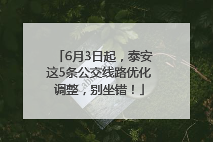 6月3日起，泰安这5条公交线路优化调整，别坐错！