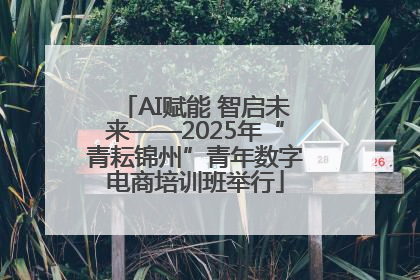 AI赋能 智启未来——2025年“青耘锦州”青年数字电商培训班举行