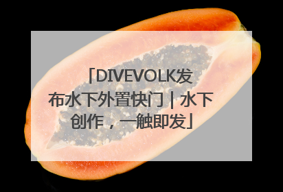 DIVEVOLK发布水下外置快门｜水下创作，一触即发